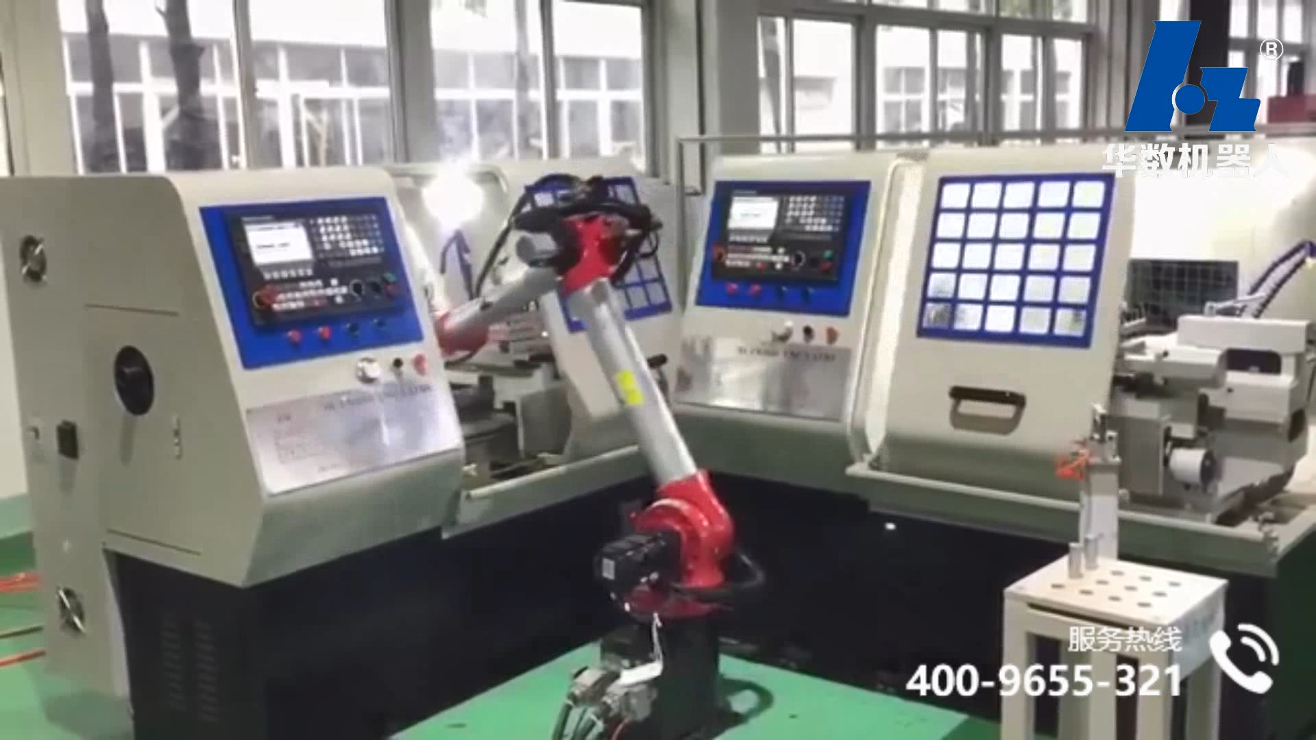 机床上下料视频-CNC机械手-工业机器人上下料-BR6双旋机器人